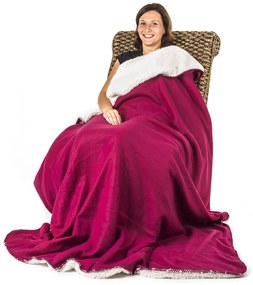 4Home gyapjú hatású pléd bordó, 150 x 200 cm