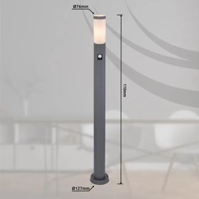 Globo 3159AS - Kültéri érzékelős lámpa BOSTON 1xE27/15W/230V IP44 110 cm antracit