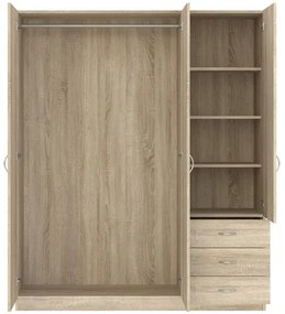 GAYA Gardróbszekrény Tölgy Színben 146 cm.