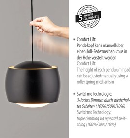 Paul Neuhaus modern függeszték ballini fekete pln15262-18