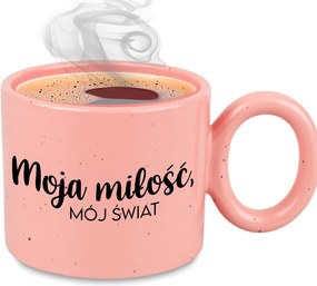 Bögre XXL Ravenna Rózsaszín Pároknak Ajándék Évforduló Szerelmem, Világom