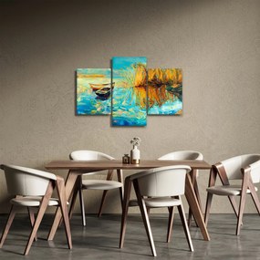 Kép - Tó csónakokkal (90x60 cm)