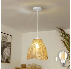 Brilagi - LED csillár kábelen CERIA BOHO 1xE27/40W/230V átmérő 30 cm barna