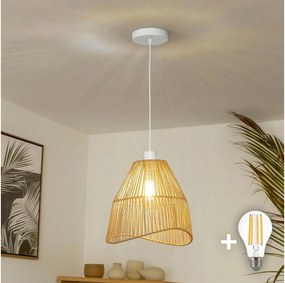 Brilagi - LED csillár kábelen CERIA BOHO 1xE27/40W/230V átmérő 30 cm barna