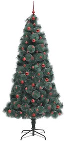 Műfenyő, előre díszített karácsonyfagömb készlettel Zöld 240 cm