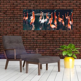 Flamingók csordája (120x50 cm)