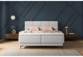 Kontinentális franciaágy 140 cm Riviera 140 (ágyráccsal és matraccal) (tárolóhellyel) (szürke + fekete) . 1099649