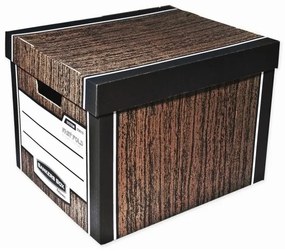 Irattartó Fellowes Bankers Box Woodgrain 2 db / csomag, barna