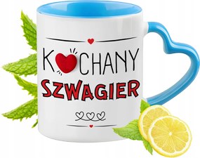 Sógornak Kék Bögre Szív Alakú Füllel Kávé Ajándék