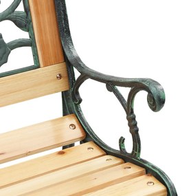Kerti pad rózsás háttámlával 116 cm Fa