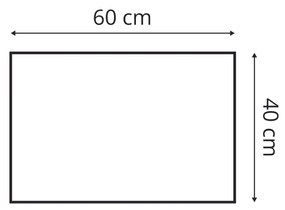 Kárpitozott panel - Téglalap - 60x40cm Szín: Mézsárga