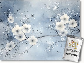 Fotótapéta Flizelina Grafika Természet Fa Fehér Virágok 100x75 ragasztó