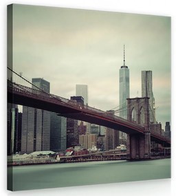 Brooklyn Bridge, vászonkép 80x80 cm méretben