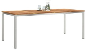 Kültéri Étkezőasztal 200x90x74.5 cm Tömör Tíkfából