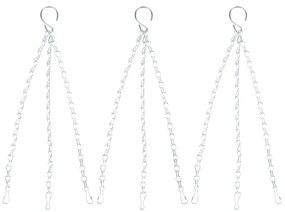 Lánc felakasztható virágkosárhoz, 3 db-os szett