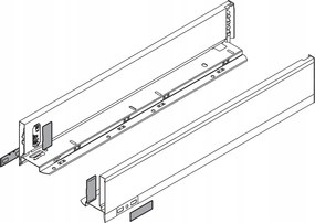 Blum 770M4002S Legrabox Pure oldal M 400mm antracit