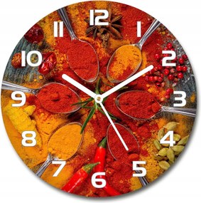 Üveg függőóra nappaliba Fűszertartó 30 cm