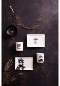 4 darabos étkészlet fekete/fehér/porcelán