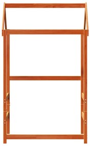 viaszbarna tömör fenyőfa gyerekágytető 98 x 70 x 176,5 cm