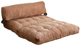 Fold Kadife 2 Camel kinyitható kanapé