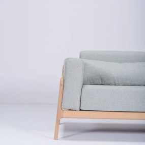 Fawn kékesszürke kanapé tölgyfából, 180 cm - Gazzda