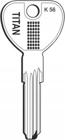Lakáskulcs Titan K56 Fúrt Sárgaréz