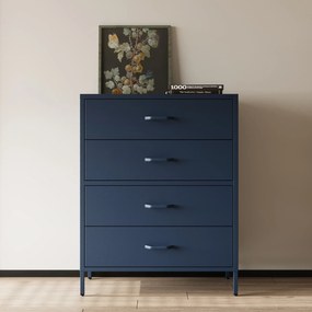 Komód CARLA , 800 x 1015 x 400 mm, Modern: sötétkék