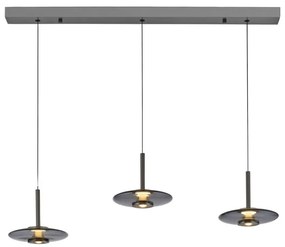 ZUMA LINE 2083-15 PURE VITRUM Többágú Függesztett Lámpa Szürke LED IP20