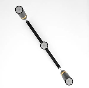 Jupiter 2004 - Csillár zsinóron ALAS 3xGU10/10W/230V fekete/arany