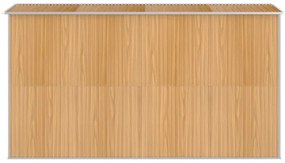 világosbarna horganyzott acél kerti fészer 192x357x223 cm