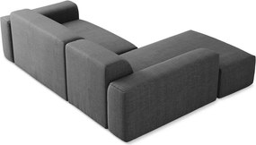 Szürke sarokkanapé (bal oldali-heverő résszel) Keli – Makamii