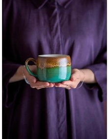 Zöld-barna kőedény bögre szett 4 db-os 400 ml Sheen – Bloomingville