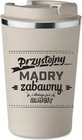 Prémium Termo Bögre bézs Valentin Nap Jóképű fiúnap KT_325