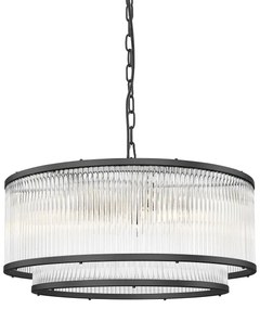 Zuma Line P0528-06H-P7AC - Csillár láncon SERGIO 6xE14/60W/230V fekete