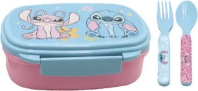 Disney Lilo és Stitch, a csillagkutya Alien 626 szendvicsdoboz + evőeszköz szett