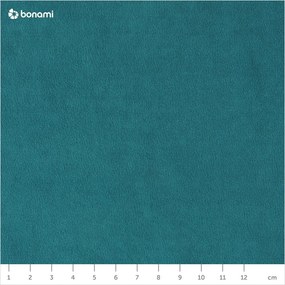 Türkiz bársony kinyitható sarokkanapé (jobb oldali) Sweet Harmony – Miuform