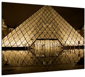 Louvre képe (üvegen) (70x50 cm)