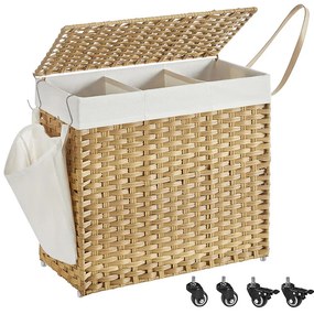 Műanyag szennyestartó kosár, 66 x 33 x 66 cm