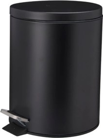 Fém Szemeteskosár Fedéllel 5L 26,5X20,5 CM Fekete