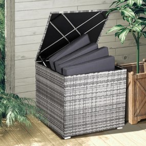 Casaria® Tároló doboz 75x75x70 cm - szürke