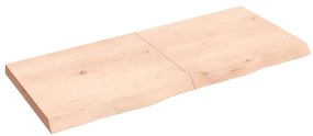kezeletlen tömör tölgyfa fali polc 140x60x(2-6) cm