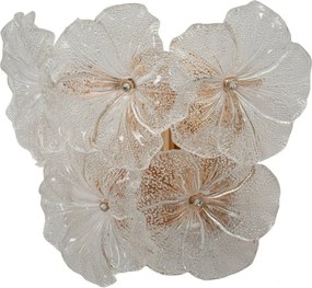 Aranyszínű üveg fali lámpa Ibiscus – Mauro Ferretti