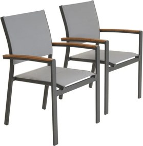 Kerti szék készlet  86,5 x 57 x 57,5 ​​cm  2 db antracit