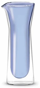 WD.626BL Borosilicate hőálló duplafalú üvegkancsó, 800ml, kék