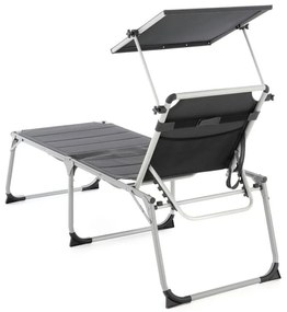 GARTHEN Összecsukható kerti nyugágy tetővel XXL