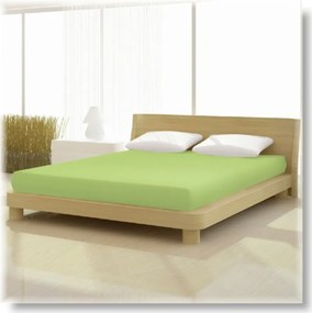 Pamut-elastan classic kiwi zöld színű gumis lepedő 90/100*200/220 cm-es matracra
