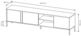 TV asztal/szekrény Danton 203 3D (bézs). 1071338