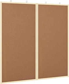 vidaXL Hirdetőtábla Barna 80 x 80 x 1.4 cm Tömör fenyőfa