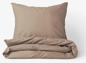 Goldea pamut ágyneműhuzat garnitúra - kávébarna 140 x 220 és 70 x 90 cm