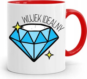 Piros Bögre Ajándék Bácsinak Bácsi Tökéletes nyomott mintával